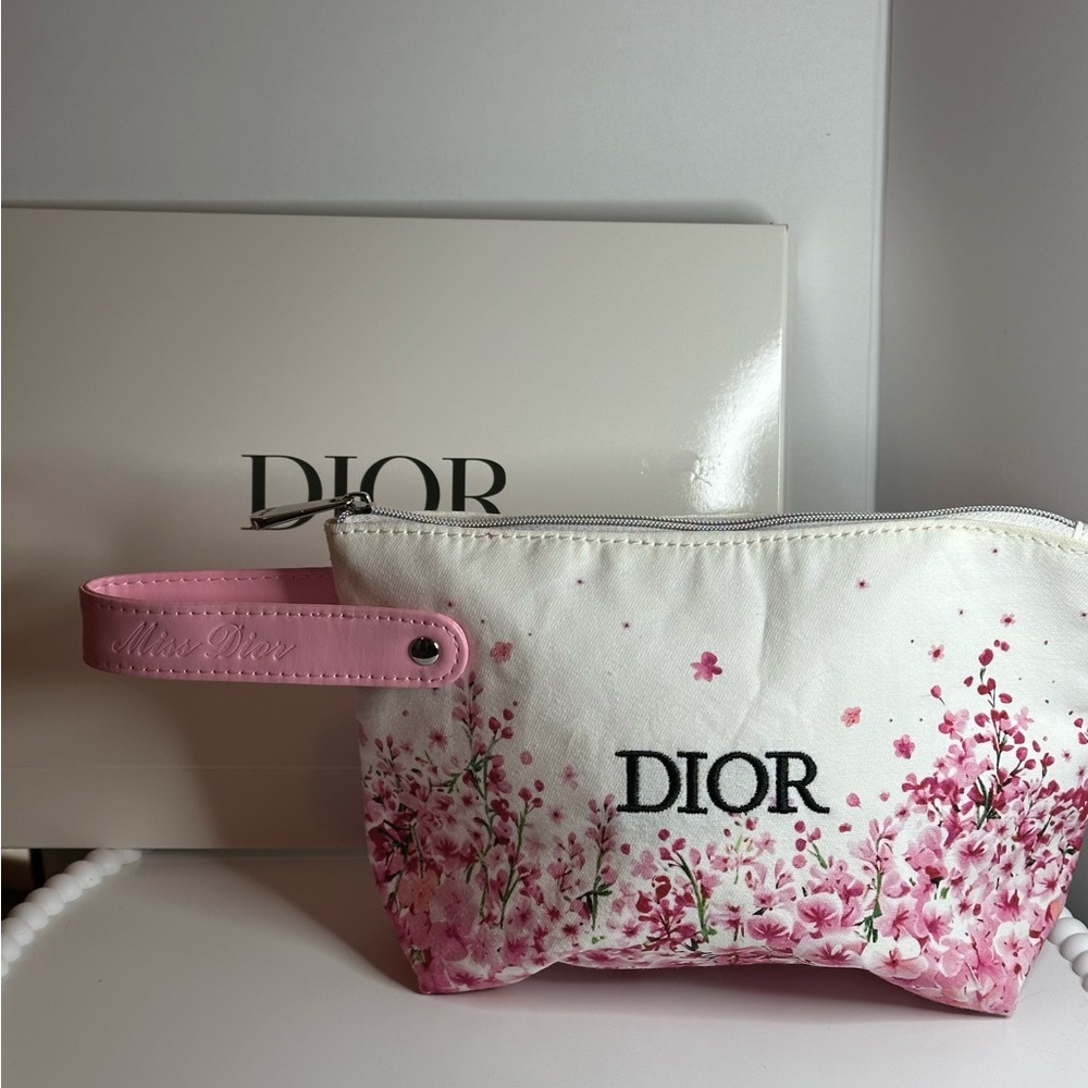DIOR Spring Floral Cosmetic Pouch- GWP Dior Parfums NIB RARE